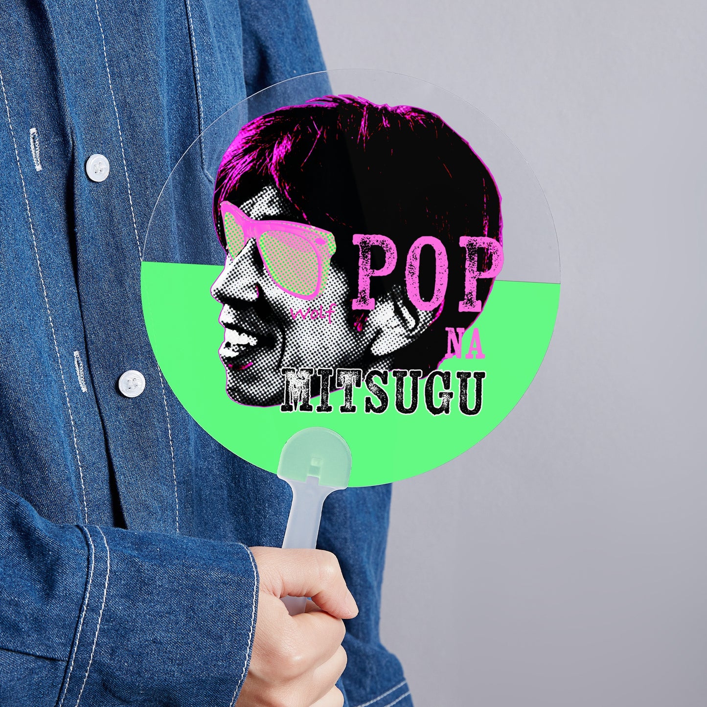 POP na クリアうちわ（組み立て式）